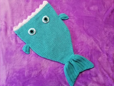 Costalito de tiburón y cola de sirena en un solo video tejido a crochet fácil | Nya crochet????