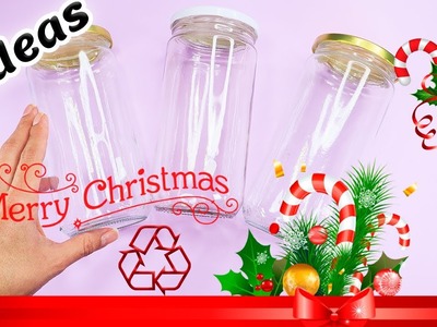 Reutiliza y decora frascos de vidrio en navidad - 3 Manualidades fáciles y rápidas