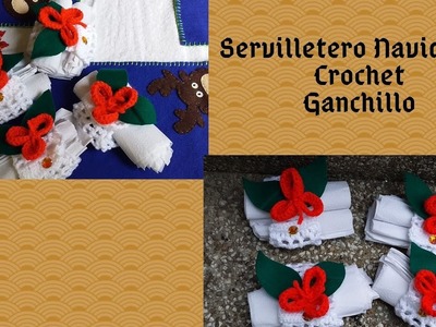 Servilletero Navideño  a Crochet paso a paso