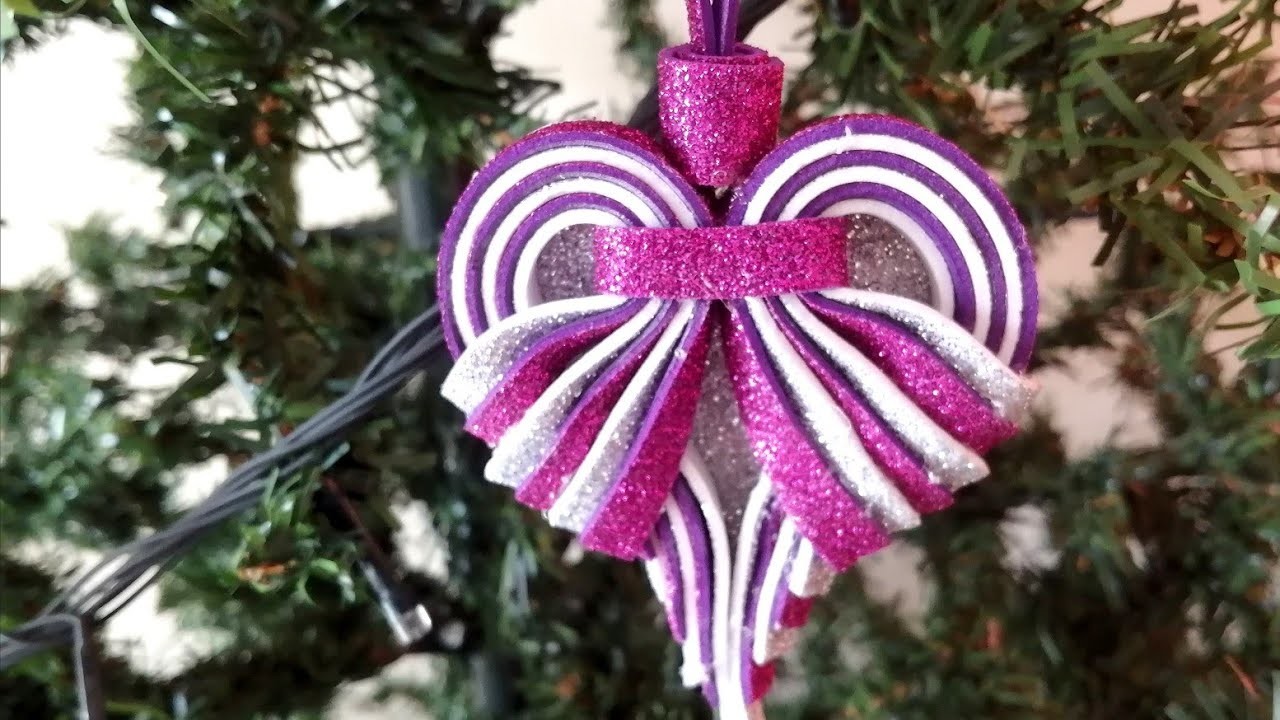 Adorno de navidad | corazón de foami | Christmas decoration |Heart of Rubber eva