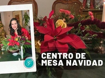 Centro de Mesa para navidad con flores naturales