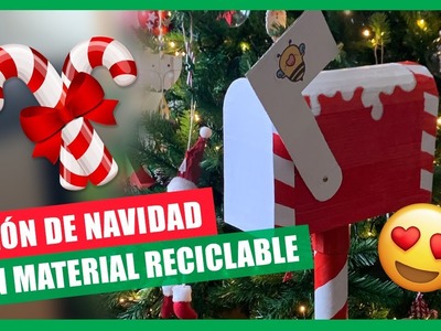 Cómo hacer un BUZÓN de cartón para NAVIDAD con MATERIAL RECICLABLE · Manualidades de Navidad 2020