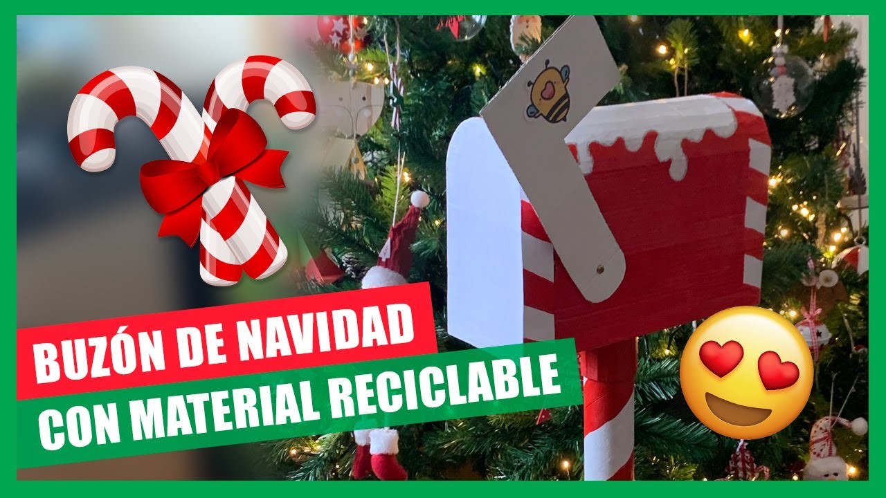 Cómo hacer un BUZÓN de cartón para NAVIDAD con MATERIAL RECICLABLE · Manualidades de Navidad 2020