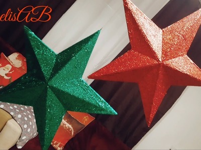 Estrellas de Navidad 3D. Stelle di Natale 3D, DIY, crafts for christmas