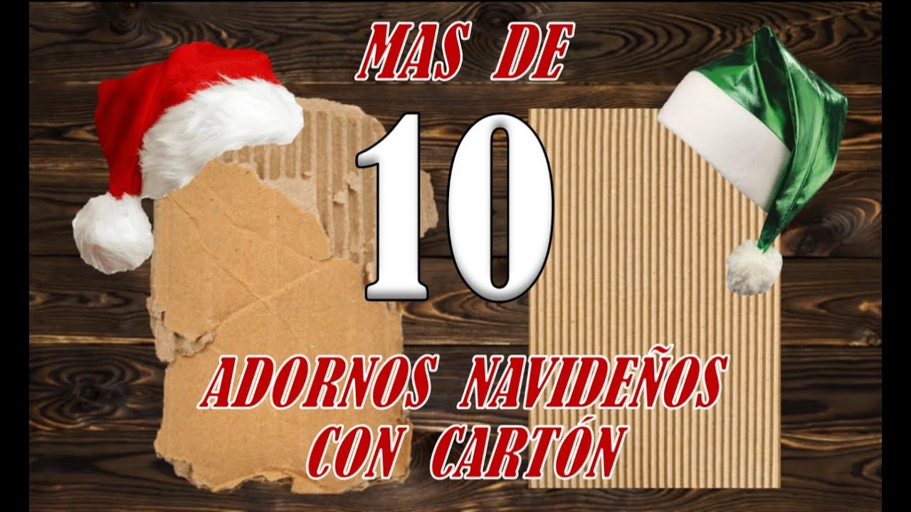MAS DE 10 ADORNOS NAVIDEÑOS CON CARTÓN. 10 Christmas decorations.10 decorações de natal