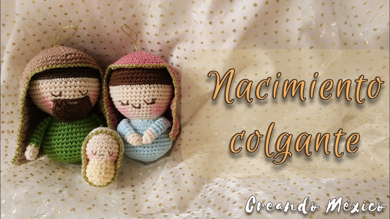 Cómo hacer Nacimiento colgante tejido a crochet paso a paso. tutorial Belén amigurumi fácil