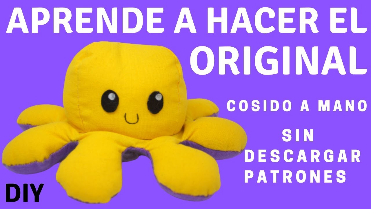 ❤️COMO HACER UN PULPO REVERSIBLE | MUÑECOS DE TELA | DIY PLUSH HAND SEWING❤️