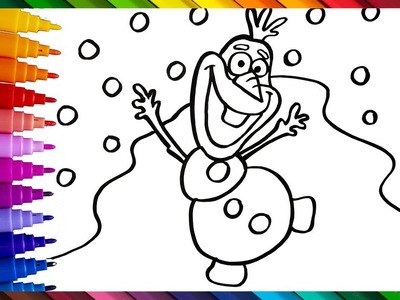 Dibuja y Colorea A Olaf De Frozen ⛄❄️ Dibujos Para Niños