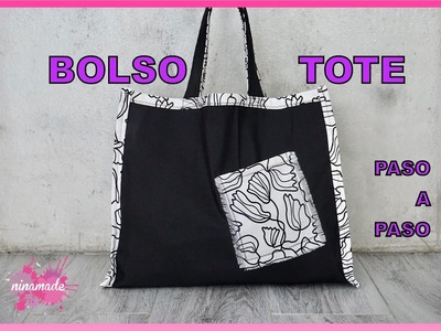 DIY. Bolso Tote Sin Forro Muy Fácil!!!. Very Easy Tote Bag
