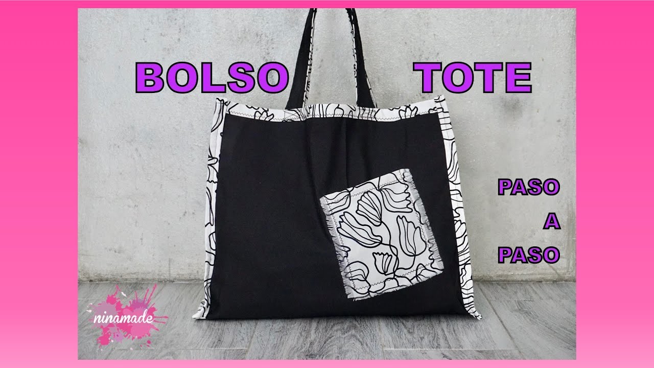 DIY. Bolso Tote Sin Forro Muy Fácil!!!. Very Easy Tote Bag