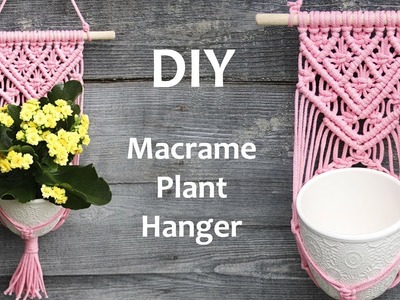 DIY Macrame Plant Hanger Tutorial | Macrame Wall Hanging Tutorial | Макраме Кашпо Для Цветов