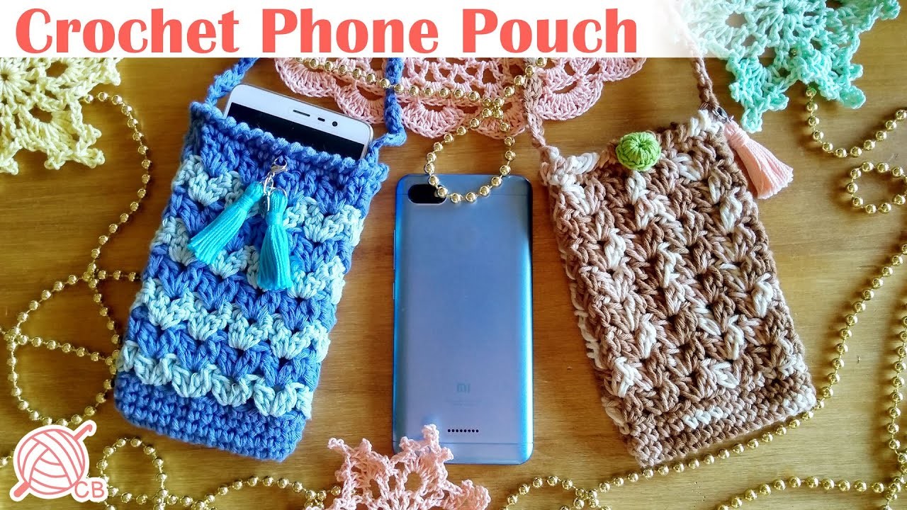 [ENG Sub] Phone pouch - Easy Crossbody Bag - Funda de celular iphone - Morral fácil a Crochet