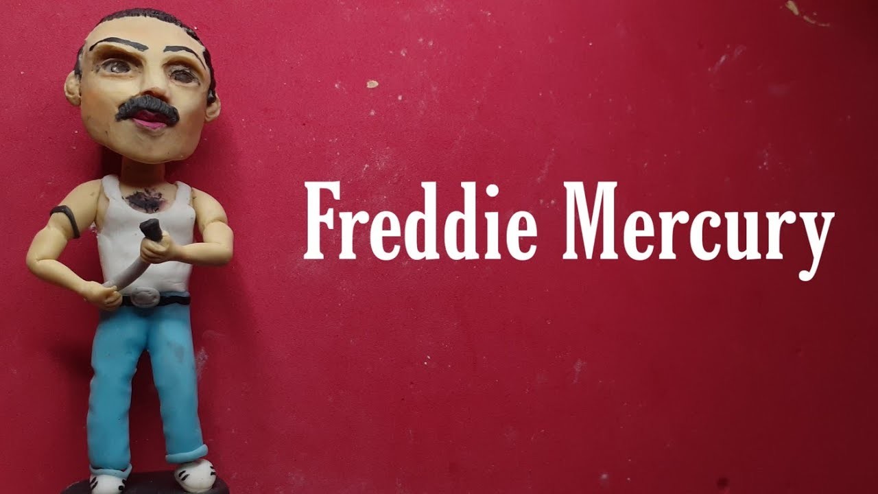 Freddie  mercury en porcelana fría. Sculpture Freddie  mercury in polymer clay