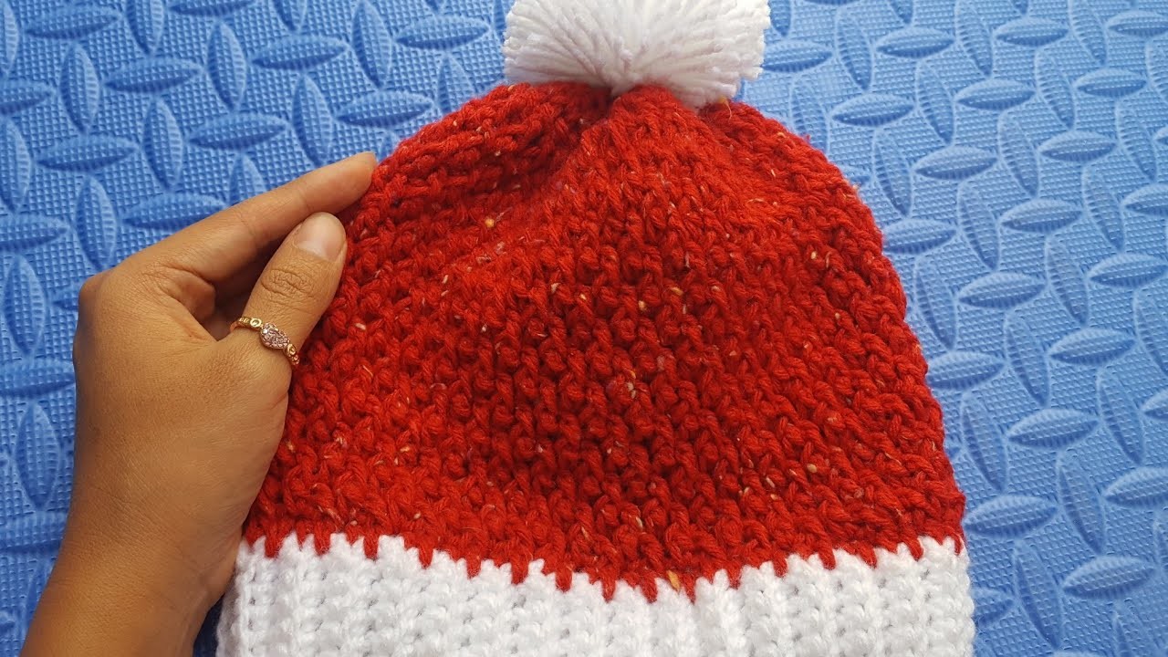 Gorro Navideño punto Luz ???? tejido a Crochet. Christmas hat