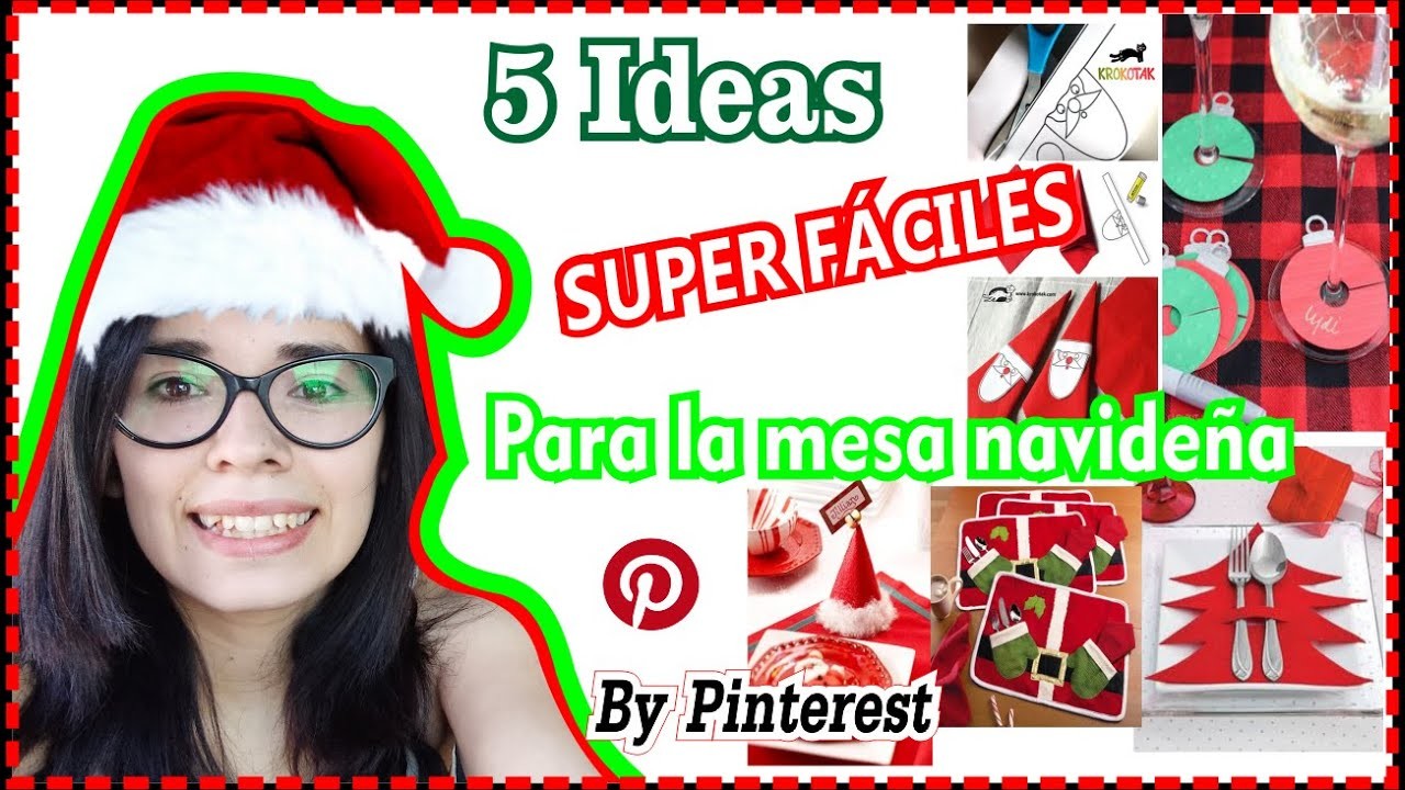 Como decorar una *MESA NAVIDEÑA* 5 Decoraciones By Pinterest | Manualidades | SÚPER FÁCIL DIY |