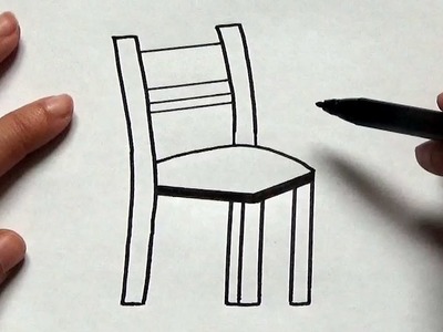 Cómo dibujar una SILLA paso a paso y fácil -  Dibujo de  una Silla