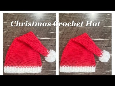Crochet Christmas hat.Gorro de Navidad a Crochet