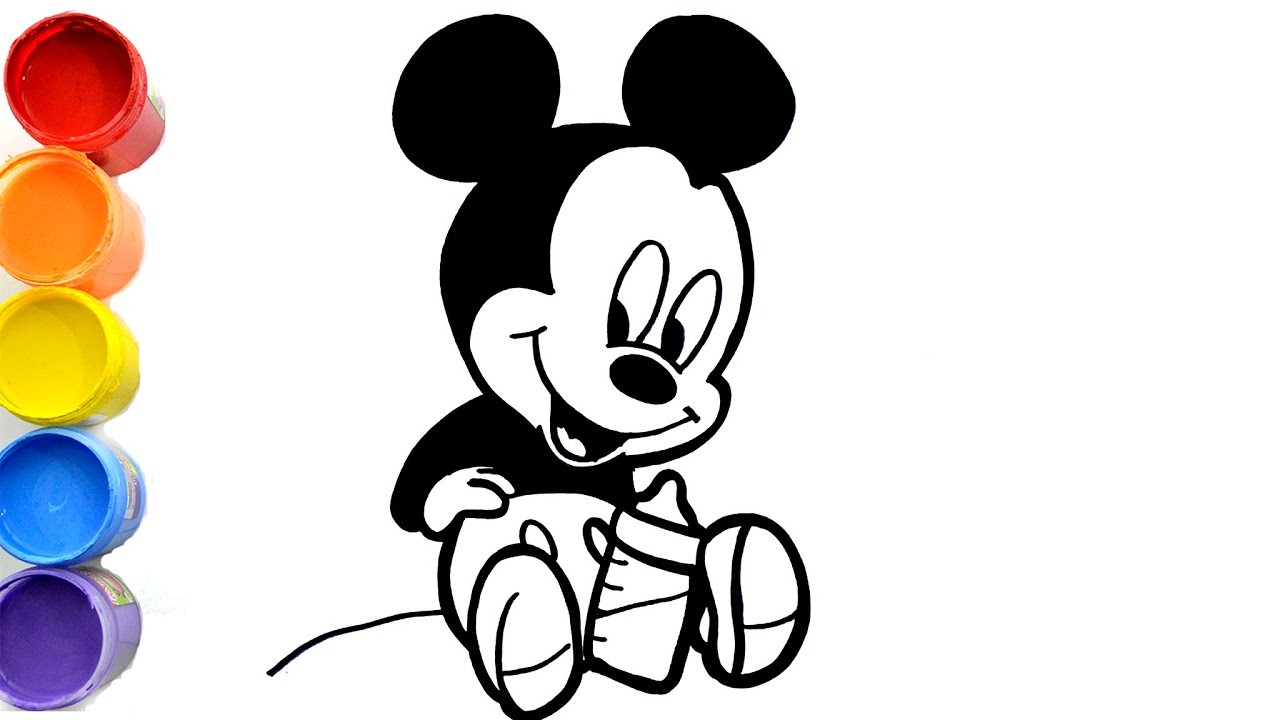 Dibujos de MICKEY MOUSE babies toys Disney para niños - How to draw  Mickey Mouse #learntodrawtoys