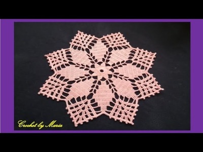 Tapete tejido a crochet: bonito, fácil y rápido (11 hileras, baretas dobles) 38cm apox.