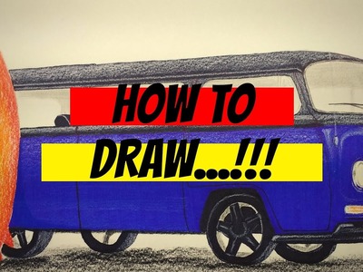 Como Dibujar un Automóvil Combi Fácil Timelapse - Artistoc