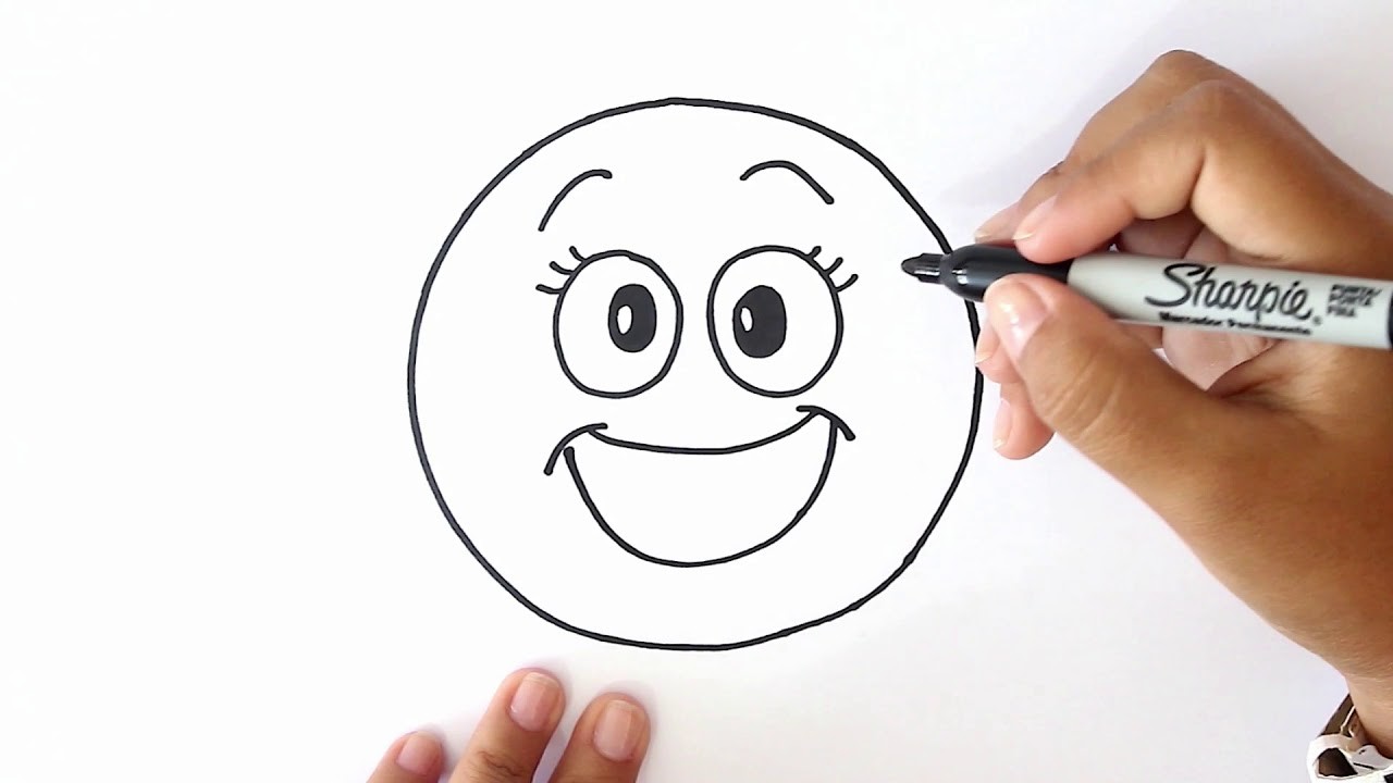 ¿Cómo dibujar un Emoji Feliz? - Dibujo de un Emoji Feliz
