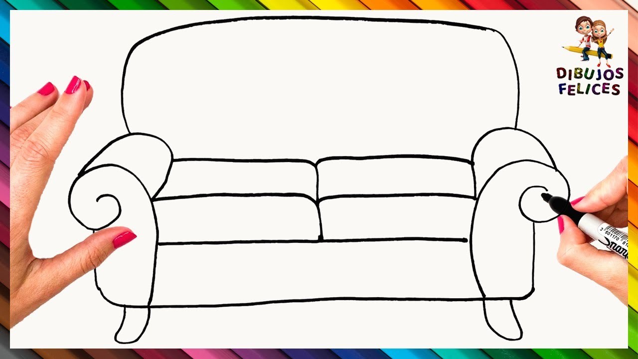 Cómo Dibujar Un Sofa Paso A Paso ????️ Dibujo De Sofa