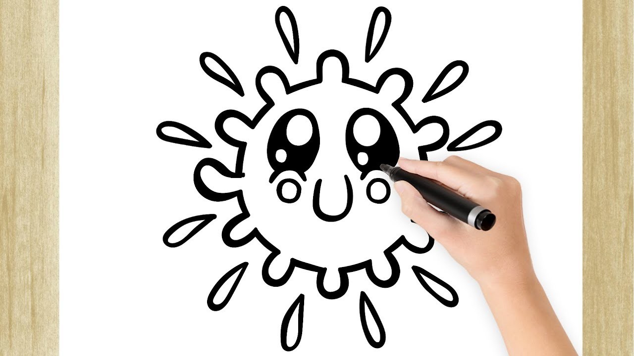 COMO DIBUJAR UN SOL KAWAII