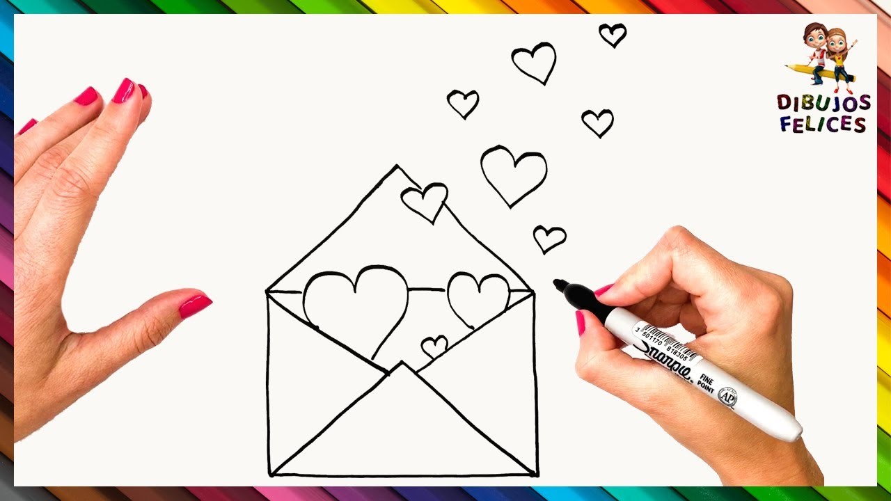 Cómo Dibujar Una Carta De Amor Paso A Paso ???? Dibujo De Carta De Amor