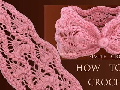 Como tejer a crochet Punto alcatraz en relieve 3D para diademas manta para bebé tejido con ganchillo