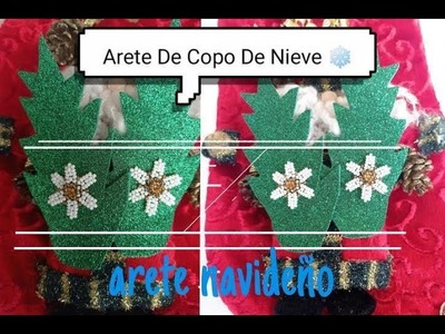ARETES DE NAVIDAD ||Paso A Paso.  \\How to make snowflake earrings\\