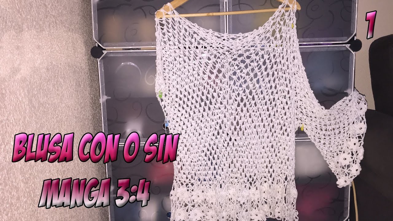 BLUSA MANGA TRES CUARTOS (o sin mangas) a Crochet (FACIL y RAPIDO) paso a paso en Español | Parte 1