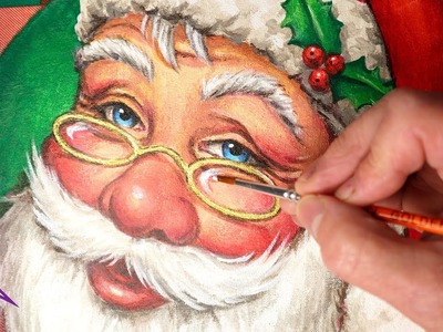 Cómo pintar a Santa Claus realista- estilo clásico -paso a paso