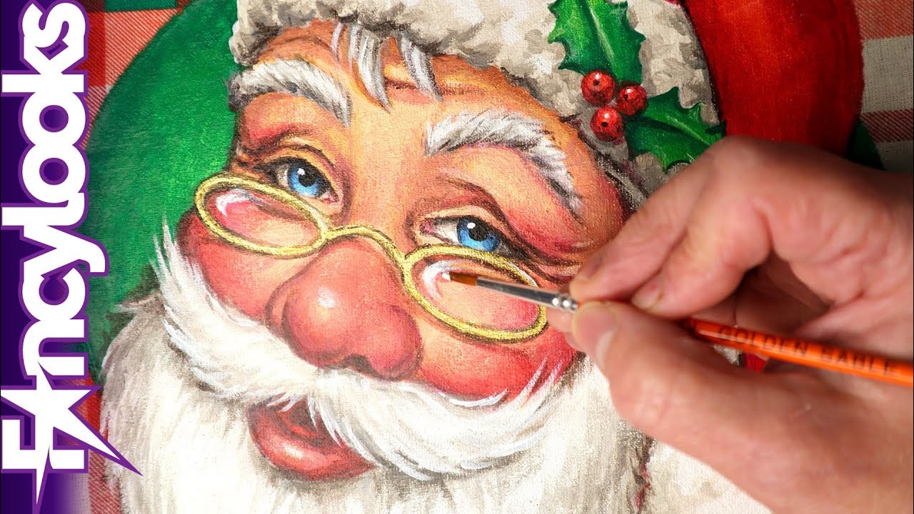 Cómo pintar a Santa Claus realista- estilo clásico -paso a paso