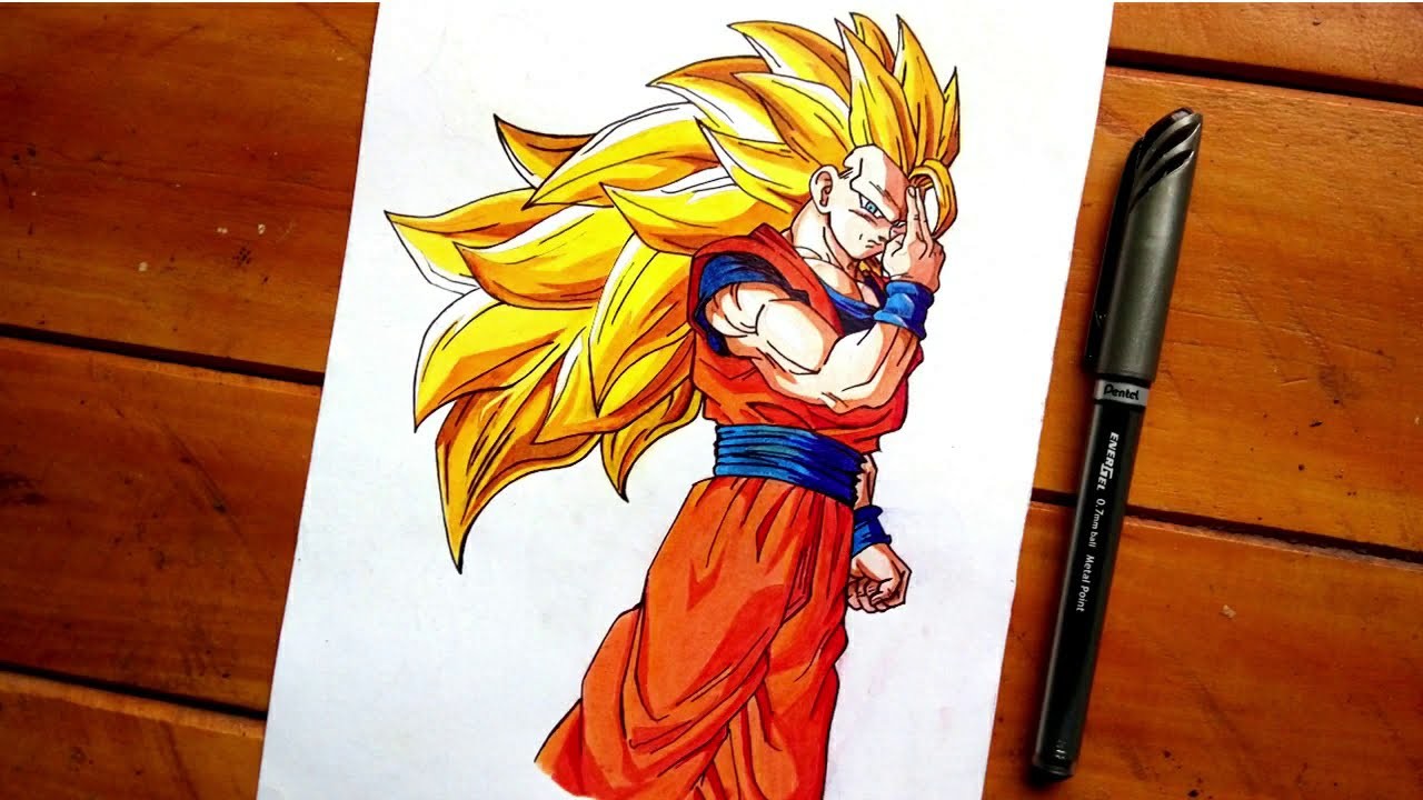Cómo dibujar Goku ssj 3