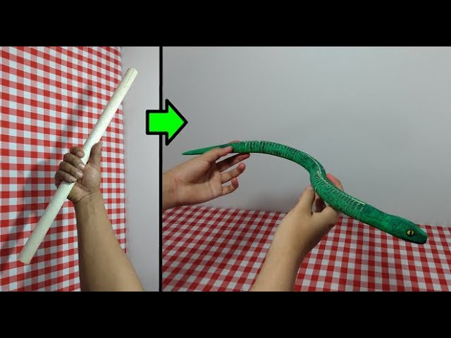 Como hacer serpiente de madera balsa con movimientos reales . manualidades con madera