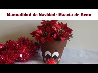 Manualidad de Navidad 2020 - Maceta de Reno - Reindeer Flower Pot