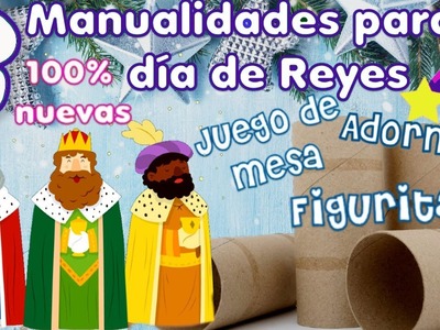 Manualidades del día de los Reyes Magos fáciles con rollos de papel higiénico cartón adornos Niños