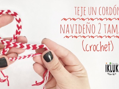 Teje un cordón navideño fácil a Crochet