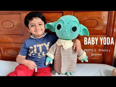 BABY YODA AMIGURUMI GIGANTE a crochet - Parte 5 BRAZOS Y PIERNAS