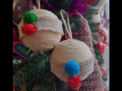 Bola de Navidad de cuerda sin tejer