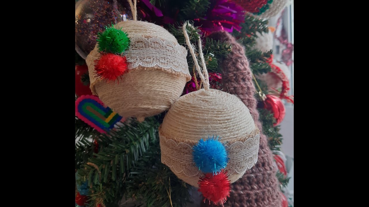 Bola de Navidad de cuerda sin tejer