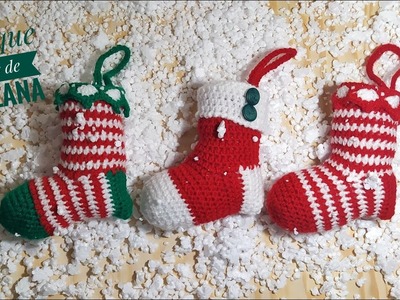 Botas de Navidad a crochet paso a paso