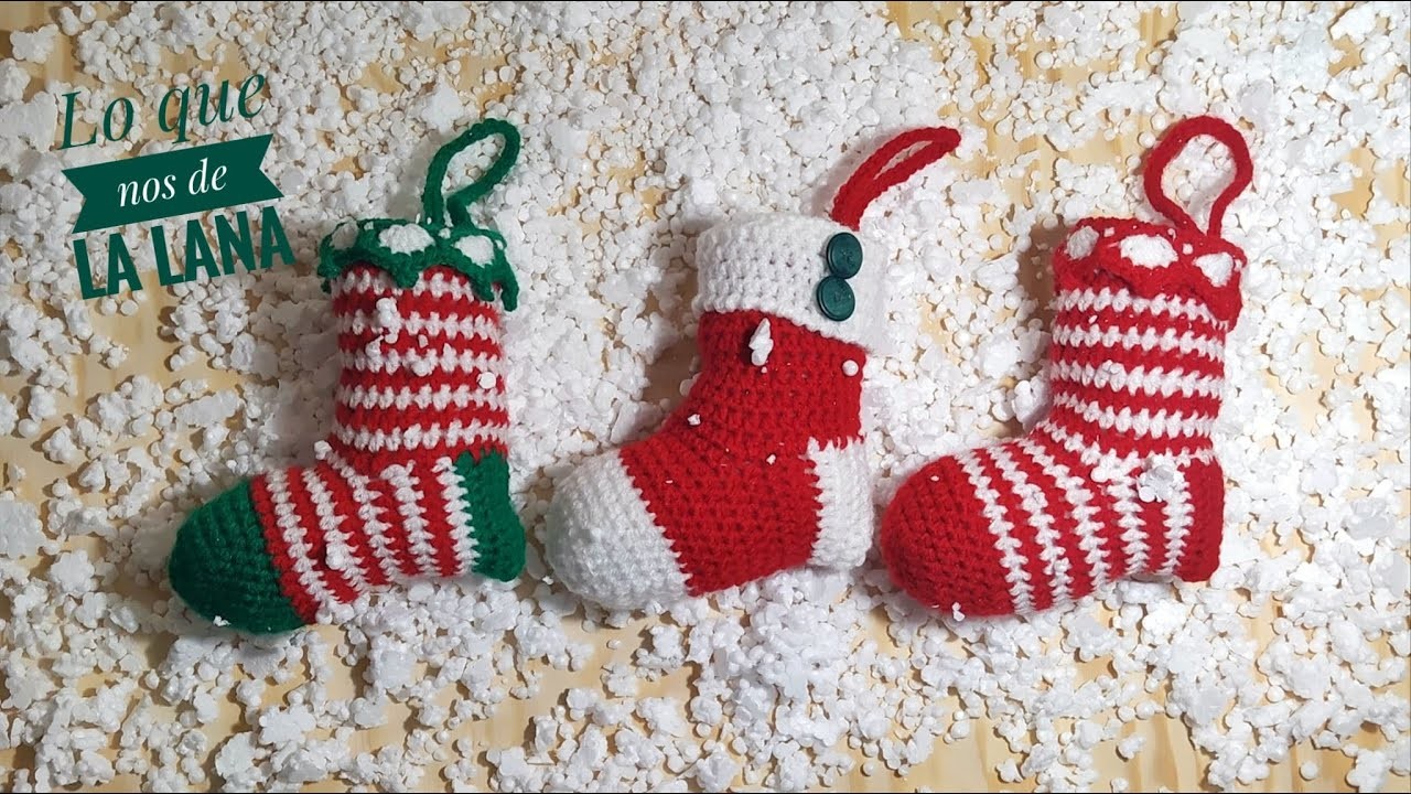 Botas de Navidad a crochet paso a paso