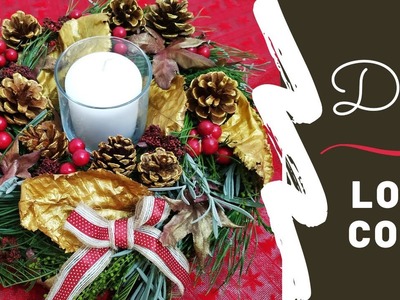 ???? Cómo hacer un centro de mesa navideño fácil, económico y natural ???? Diy decoración Navideña #5 ????