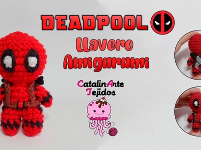 Deadpool llavero amigurumi | CatalinArte Tejidos