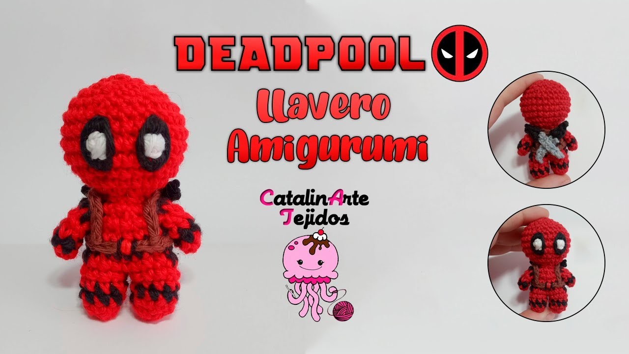 Deadpool llavero amigurumi | CatalinArte Tejidos
