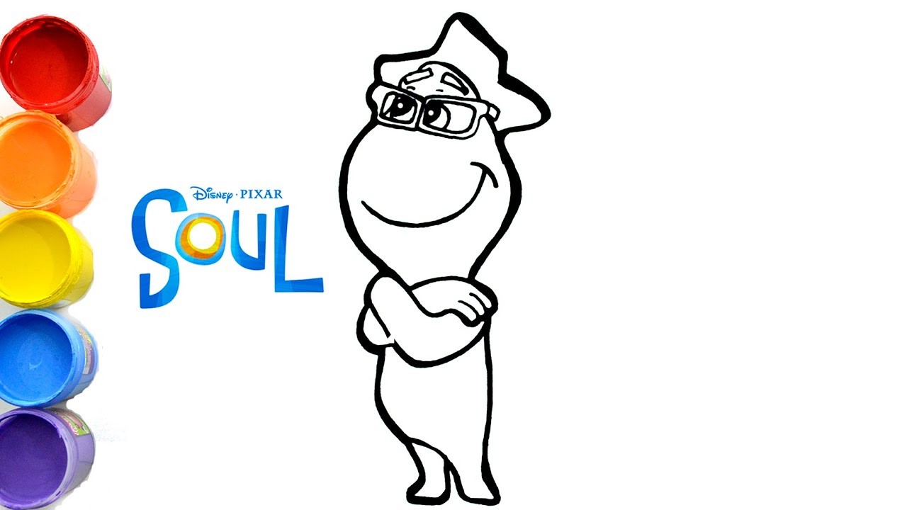Dibujos de  JOE SOUL Disney Pixar 2020 alma (DISNEY PIXAR) HOW TO DRAW JOE GARDNER SOUL