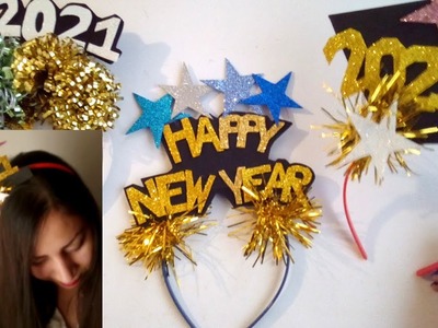 ????????DIY Año Nuevo!!! Diademas para año nuevo.DIY HAPPY NEW YEAR. ideas para año nuevo????????