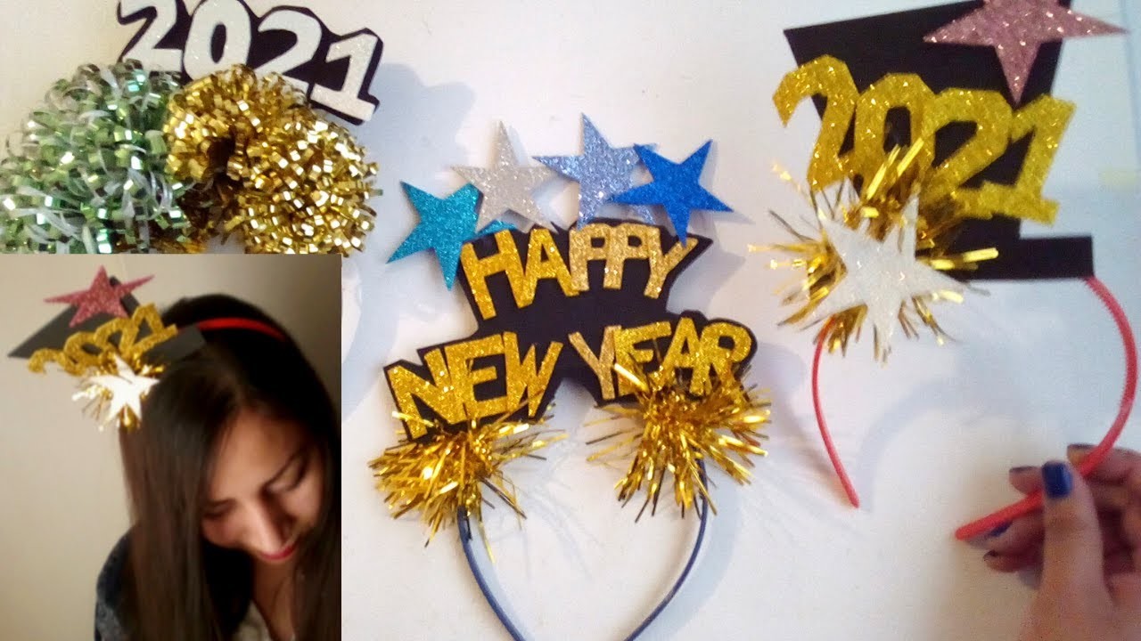 ????????DIY Año Nuevo!!! Diademas para año nuevo.DIY HAPPY NEW YEAR. ideas para año nuevo????????