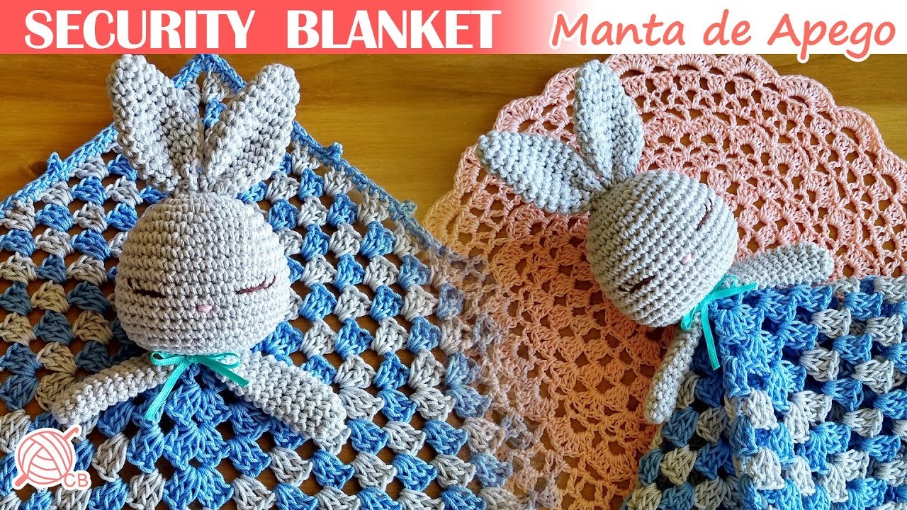 [ENG SUB] How to Crochet a Bunny Lovey - Baby Security Blanket - Mantita de Apego -Amigurumi Conejo